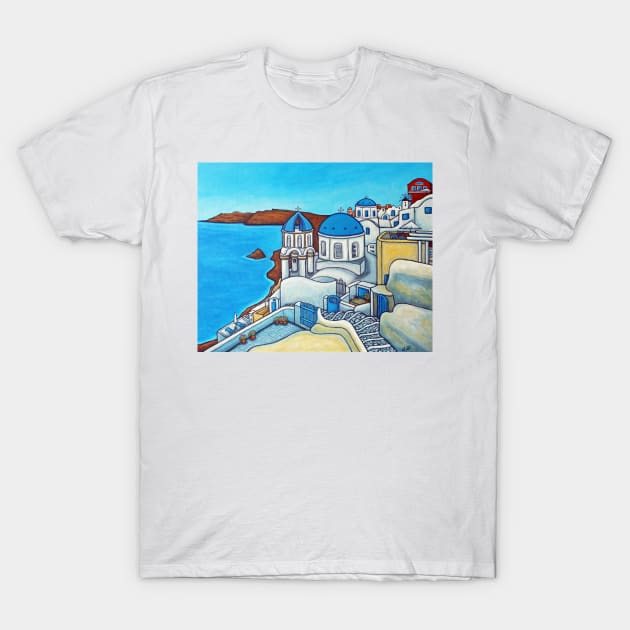 Colours of Santorini T-Shirt by LisaLorenz